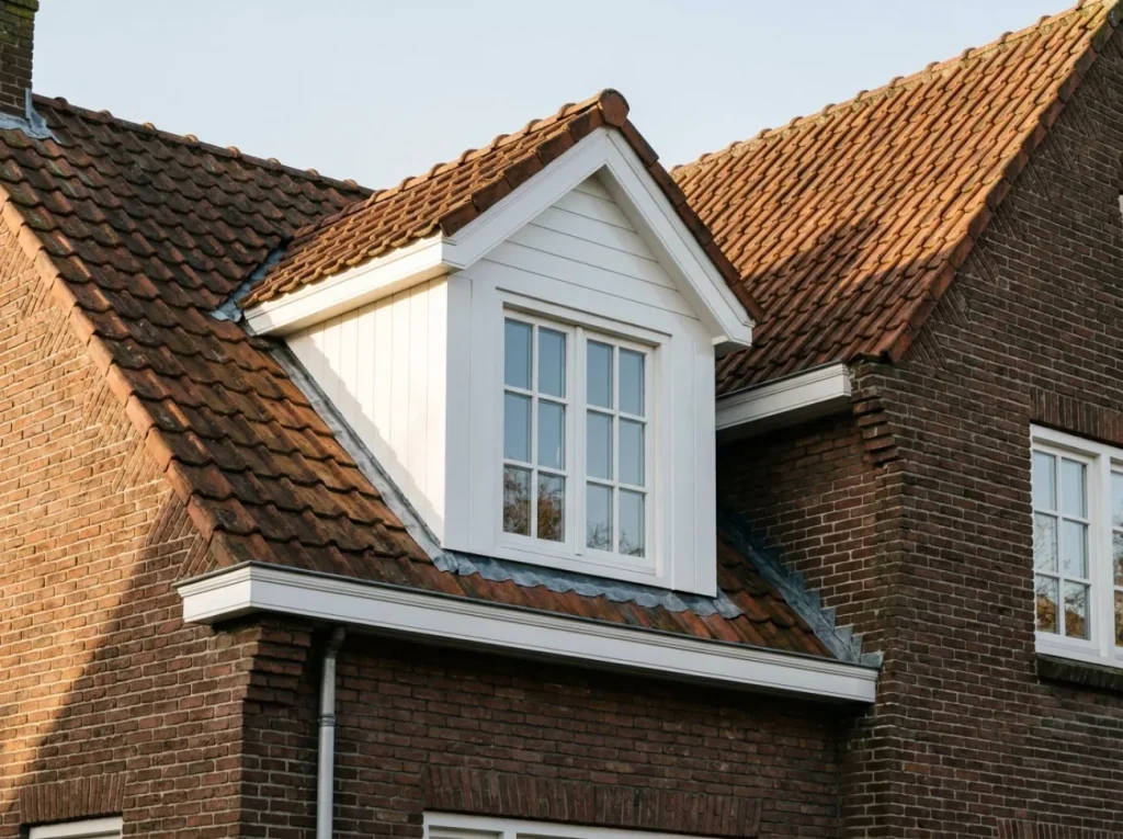 Klassieke dakkapel op een Nederlandse woning