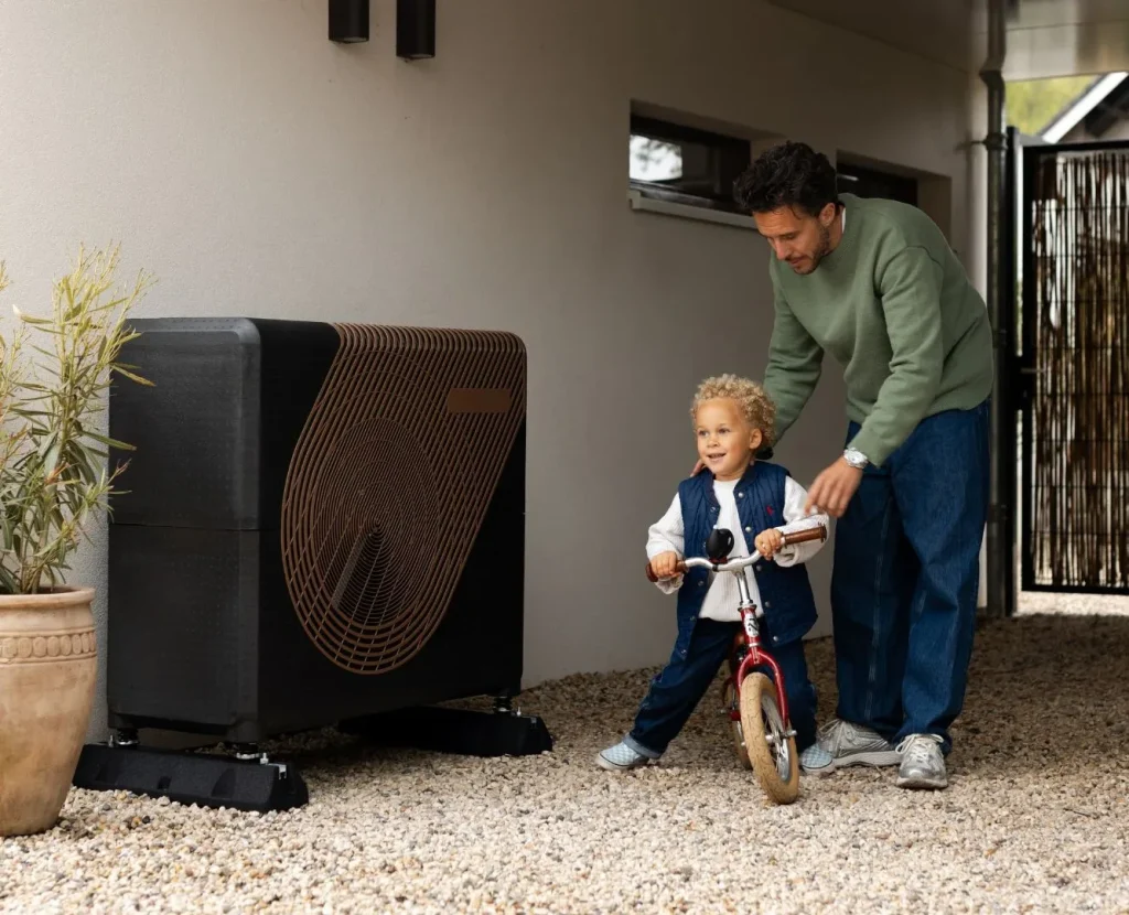 Buitenunit van een warmtepomp